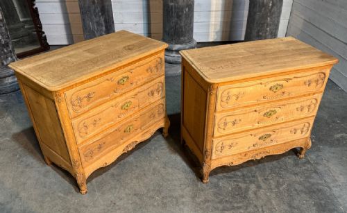 RARE PAIR FRENCH COMMODE CHESTS OF DRAWERS - ADDITIONAL PHOTO 2