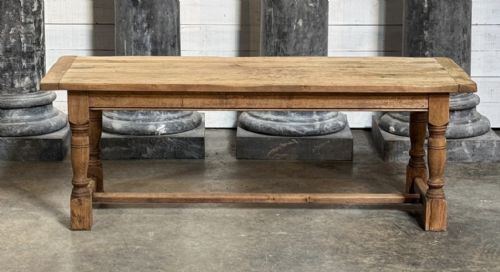 Bleached Oak Farmhouse Dining Table