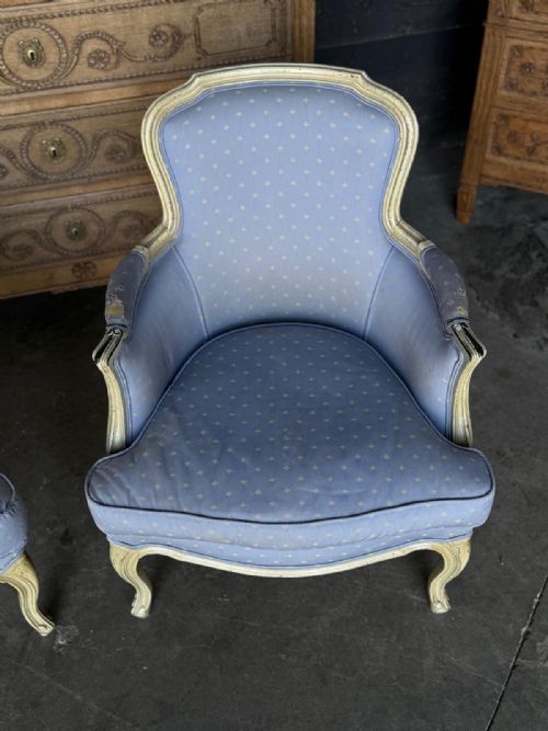 COMFORTABLE PAIR BERGERE ARM CHAIRS - ADDITIONAL PHOTO 6