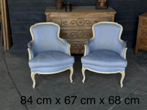 COMFORTABLE PAIR BERGERE ARM CHAIRS - ADDITIONAL PHOTO 12