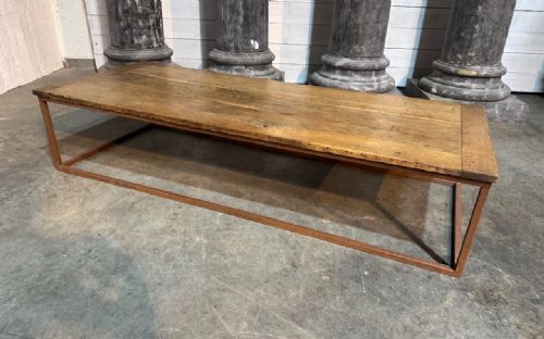 Very Large French Oak Coffee Table