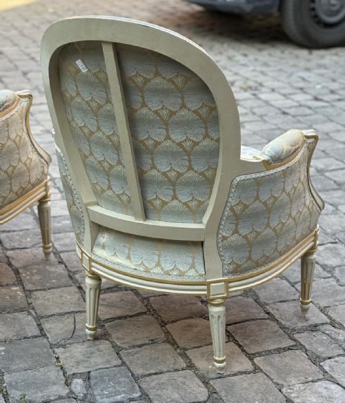 PAIR FRENCH BERGERE ARM CHAIRS - ADDITIONAL PHOTO 8