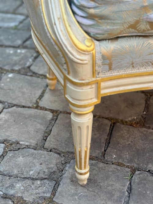 PAIR FRENCH BERGERE ARM CHAIRS - ADDITIONAL PHOTO 14
