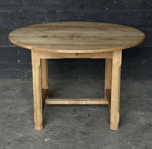 Round French Oak Farmhouse Dining Table