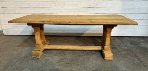Oak Architectural Farmhouse Dining Table