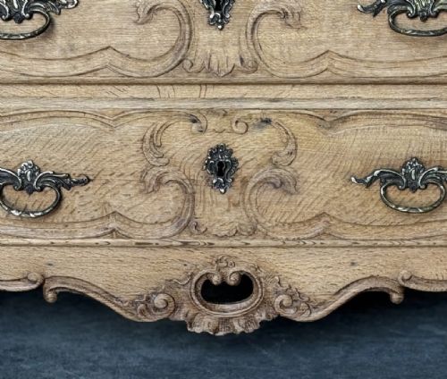PRETTY FRENCH 3 DRAWER COMMODE CHEST OF DRAWERS - ADDITIONAL PHOTO 7
