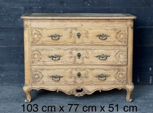 PRETTY FRENCH 3 DRAWER COMMODE CHEST OF DRAWERS - ADDITIONAL PHOTO 9