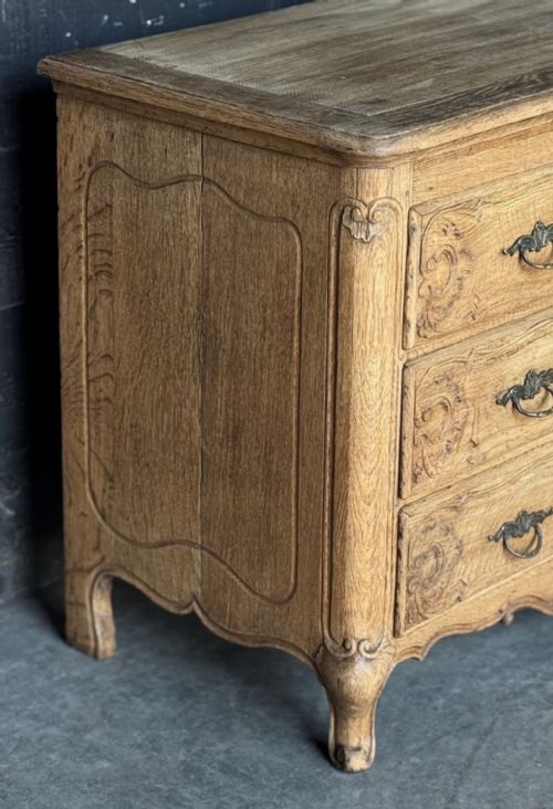 PRETTY FRENCH 3 DRAWER COMMODE CHEST OF DRAWERS - ADDITIONAL PHOTO 10