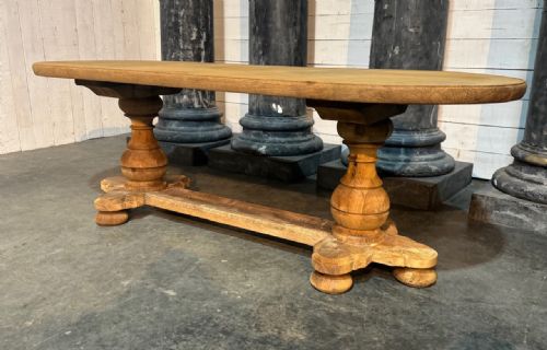 FRENCH OAK MONASTERY DINING TABLE - ADDITIONAL PHOTO 3