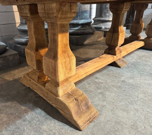 LARGE 3 METER OAK FARMHOUSE DINING TABLE - ADDITIONAL PHOTO 10
