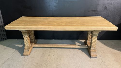 FRENCH OAK FARMHOUSE DINING TABLE - ADDITIONAL PHOTO 3