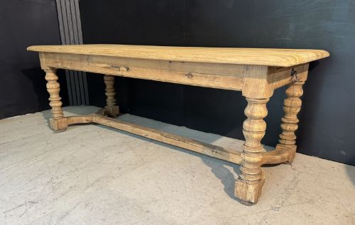 FRENCH FARMHOUSE TABLE WITH 2 DRAWERS - ADDITIONAL PHOTO 2