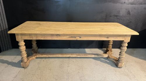 FRENCH FARMHOUSE TABLE WITH 2 DRAWERS - ADDITIONAL PHOTO 5