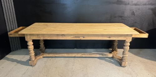 FRENCH FARMHOUSE TABLE WITH 2 DRAWERS - ADDITIONAL PHOTO 6