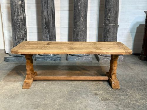 DEEP FRENCH OAK FARMHOUSE DINING TABLE - ADDITIONAL PHOTO 2