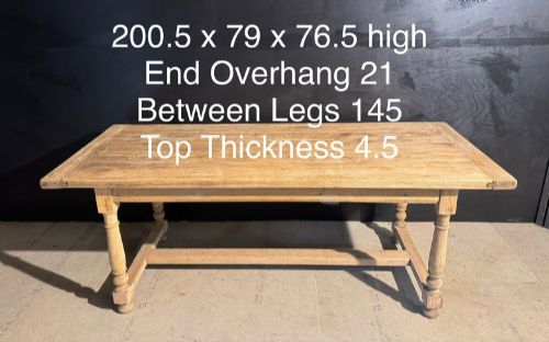 FRENCH OAK FARMHOUSE DINING TABLE - ADDITIONAL PHOTO 8