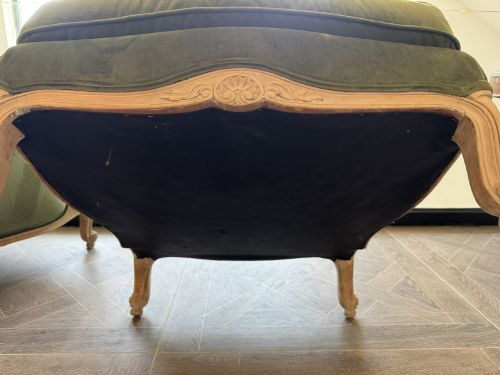 EXTREMELY COMFORTABLE PAIR FRENCH WING BACK ARM CHAIRS - ADDITIONAL PHOTO 10