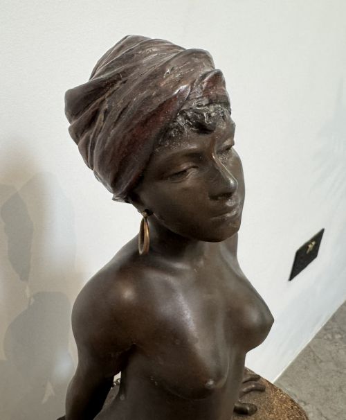 E VILLANIS 19TH CENTURY BRONZE SCULPTURE L ESCLAVE - ADDITIONAL PHOTO 6