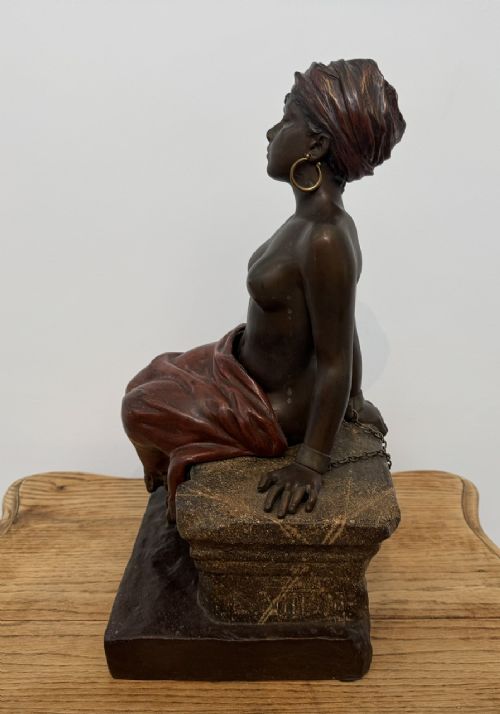 E VILLANIS 19TH CENTURY BRONZE SCULPTURE L ESCLAVE - ADDITIONAL PHOTO 7