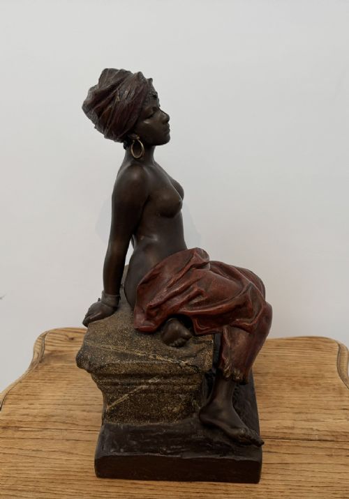 E VILLANIS 19TH CENTURY BRONZE SCULPTURE L ESCLAVE - ADDITIONAL PHOTO 9
