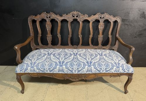 Lovely Walnut 3 Seater Couch