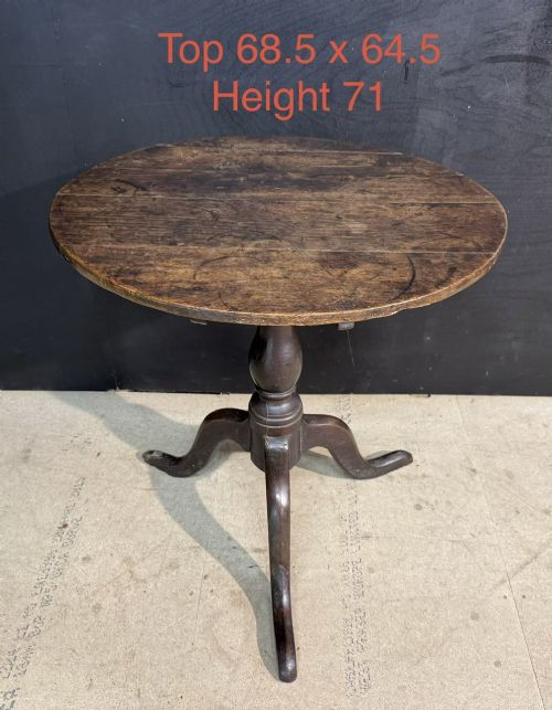 Georgian Oak Tilt Top Table View VIII