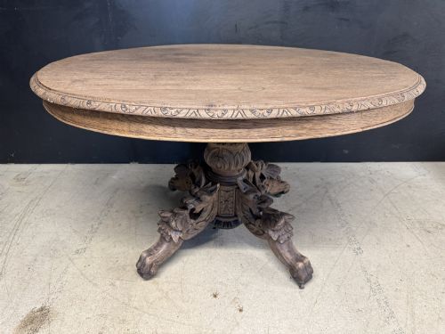 French Bleached Oak Hunting Table