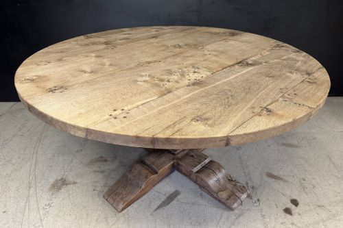 Large Characterful Round Farmhouse Dining Table