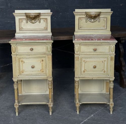 Wonderful Pair French Bedside Cabinets