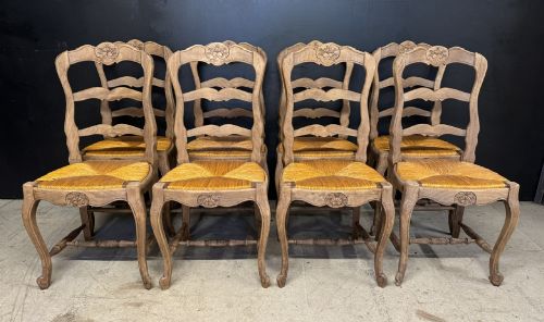 Set 8 French Farmhouse Dining Chairs