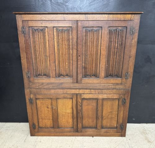 Narrow Oak Hall Cupboard