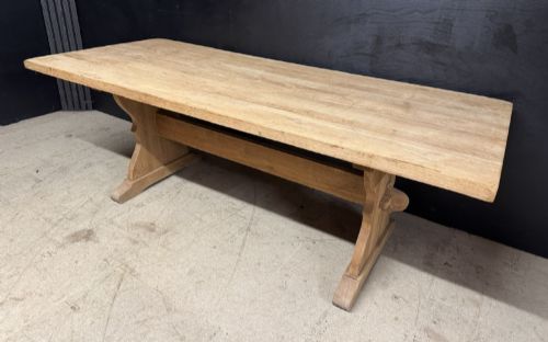 Bleached Oak Farmhouse Dining Table