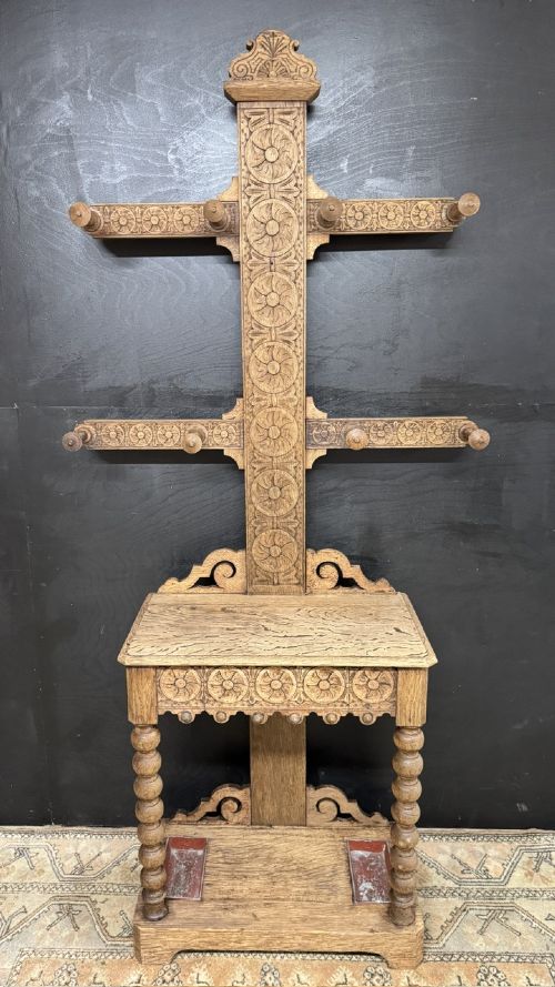 Carved Oak Hallstand