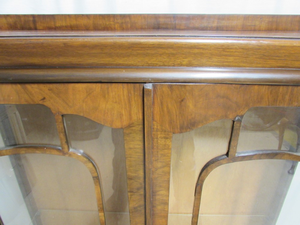 Burr Walnut Art Deco Display Cabinet View VI