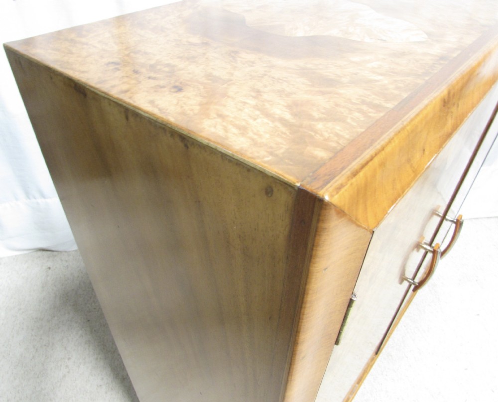 Art Deco Burr Walnut Cupboard View V