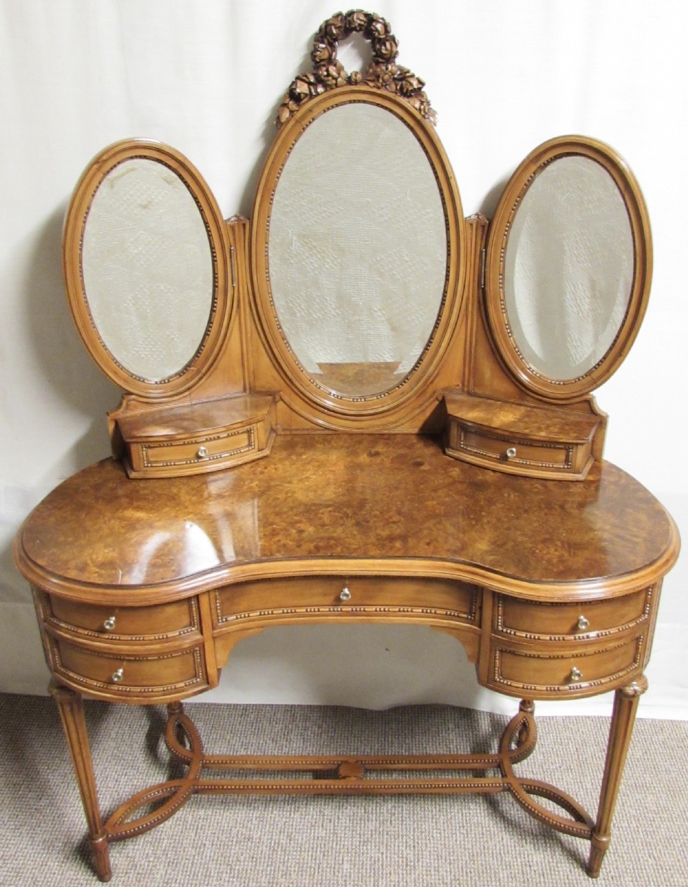 Fantastic Burr Walnut French Dressing Table