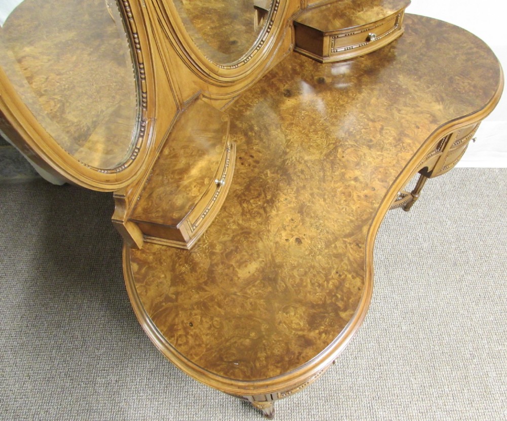 Fantastic Burr Walnut French Dressing Table View XIX
