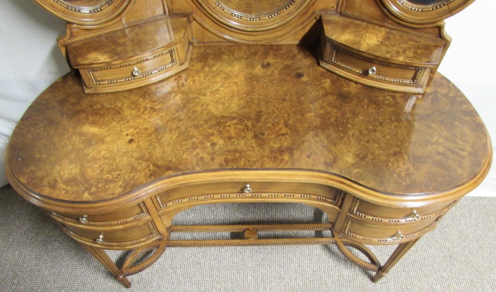 Fantastic Burr Walnut French Dressing Table View XXII