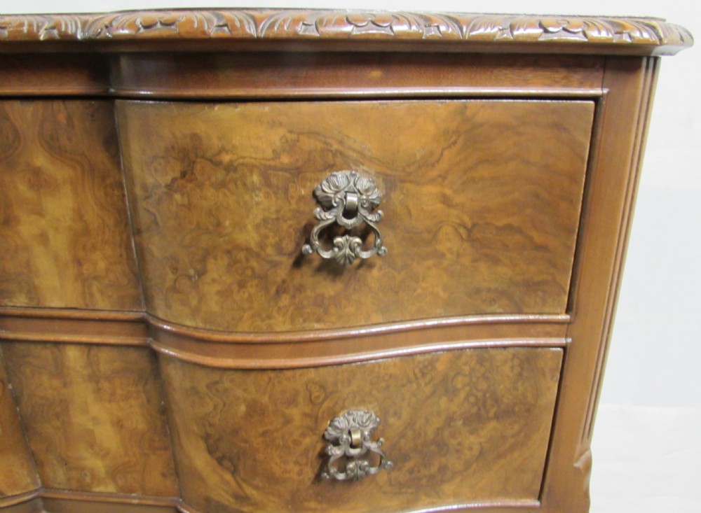 Burr Walnut Serpentine Lowboy View VIII
