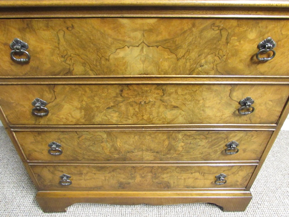 Burr Walnut 4 Drawer Chest of Drawers View V