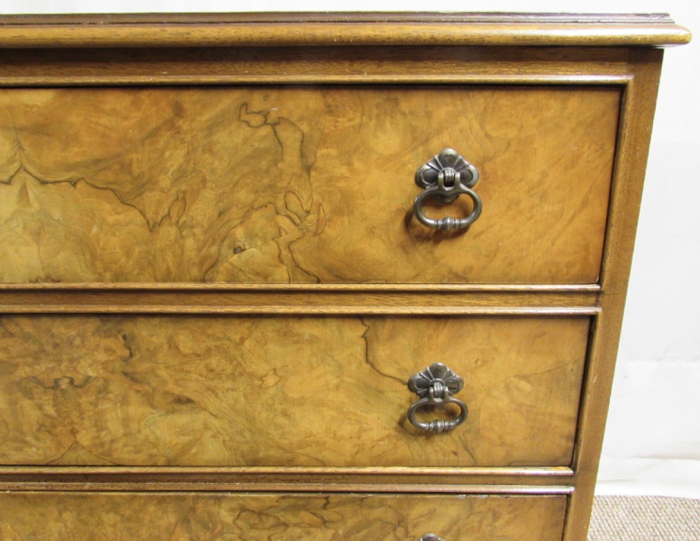 Burr Walnut 4 Drawer Chest of Drawers View VII