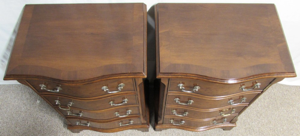 Pair Serpentine Bedside Cabinets View IV