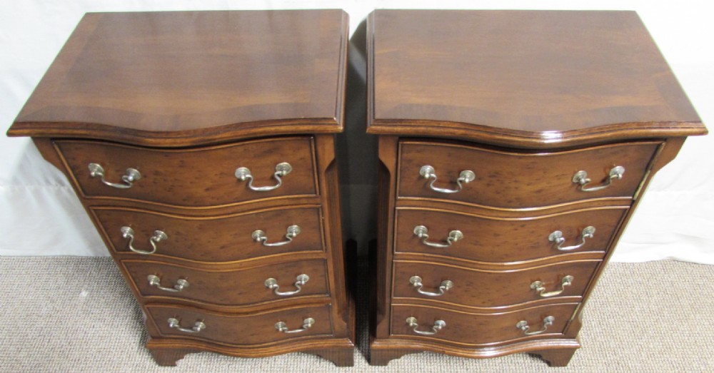 Pair Serpentine Bedside Cabinets View X