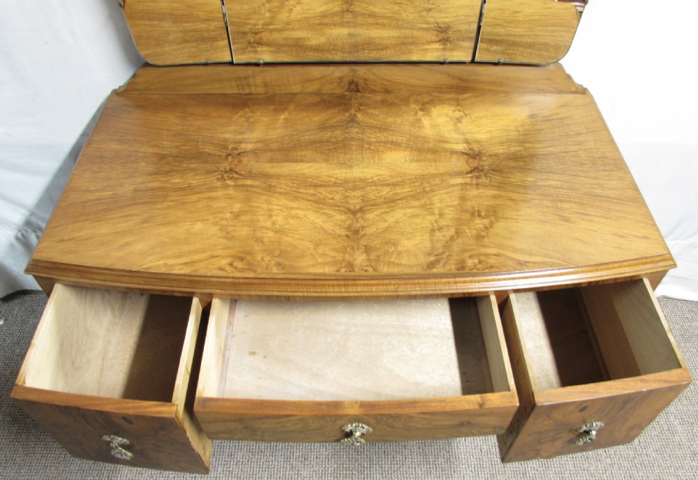 Queen Anne Burr Walnut Dressing Table View IV