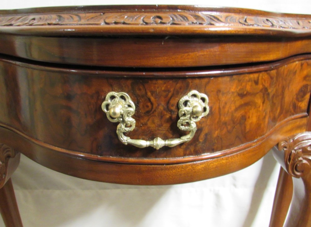 Burr Walnut Lamp Table View XI