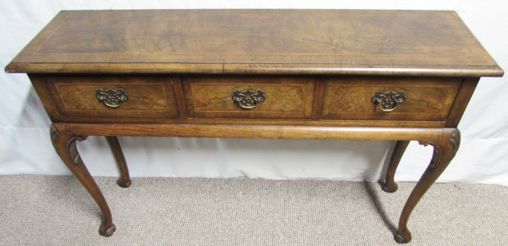 Quality Burr Walnut Dresser Base View III