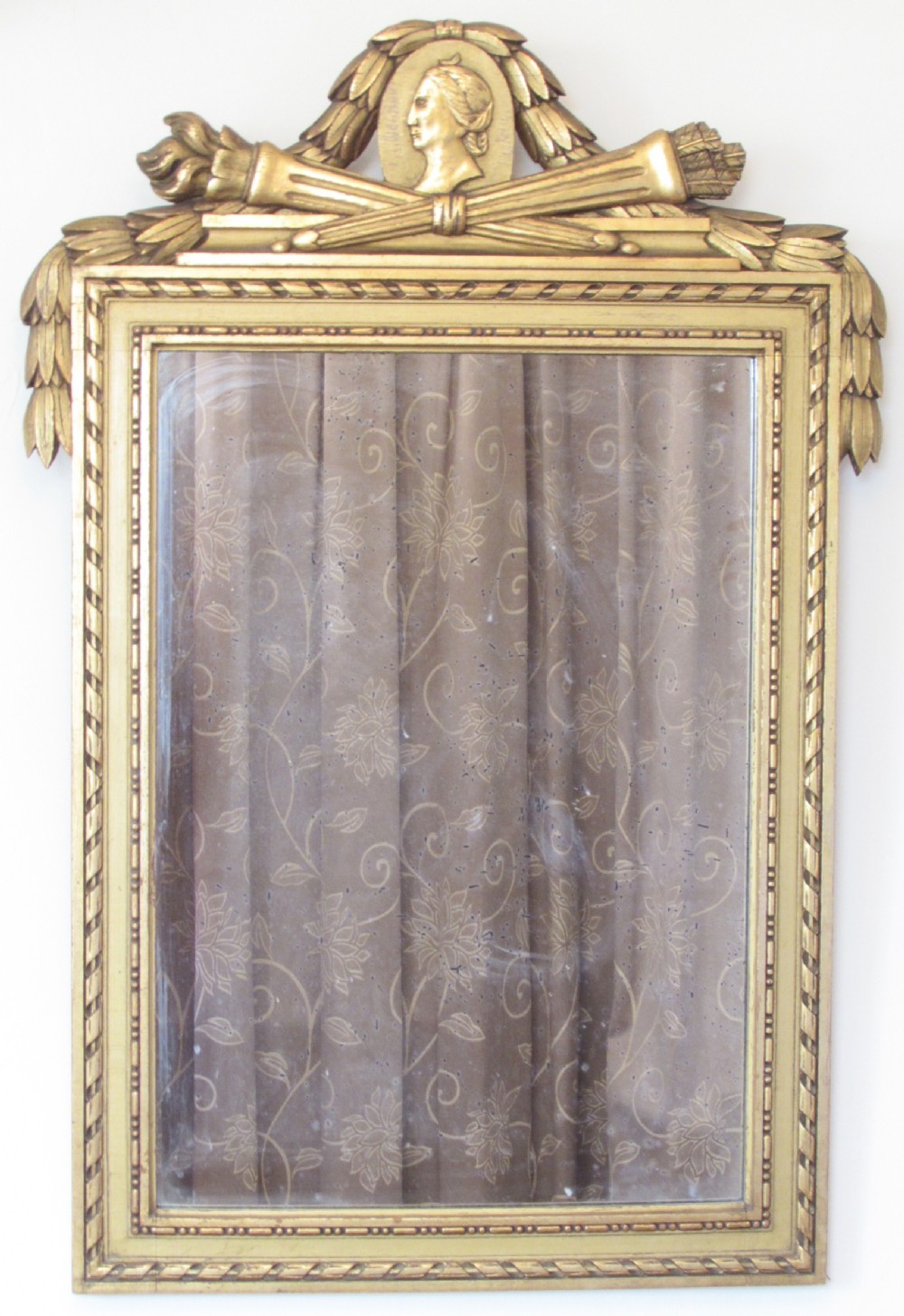 French Louis XVI Gilt Wall Mirror