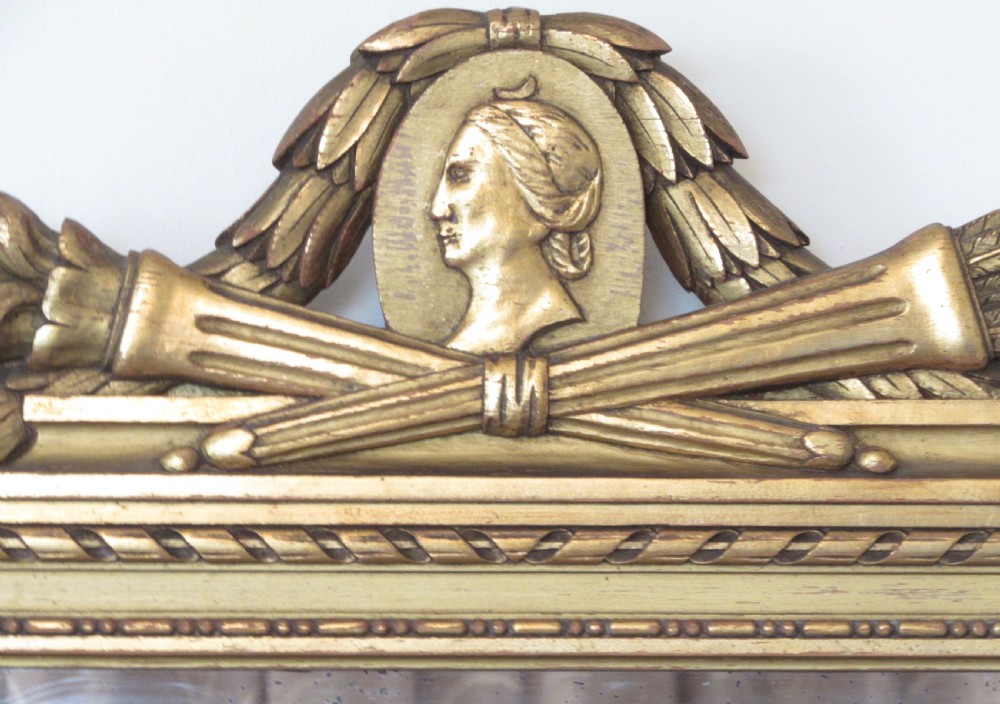 French Louis XVI Gilt Wall Mirror View III