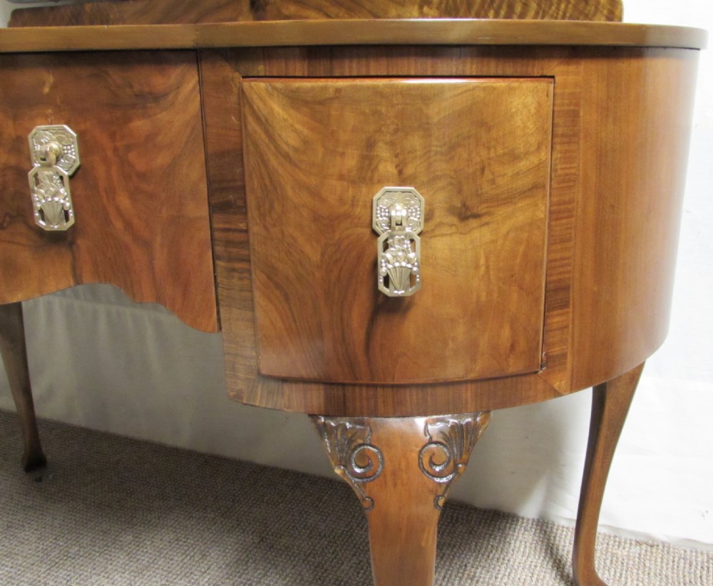 Burr Walnut Cloud Shaped Dressing Table View IV