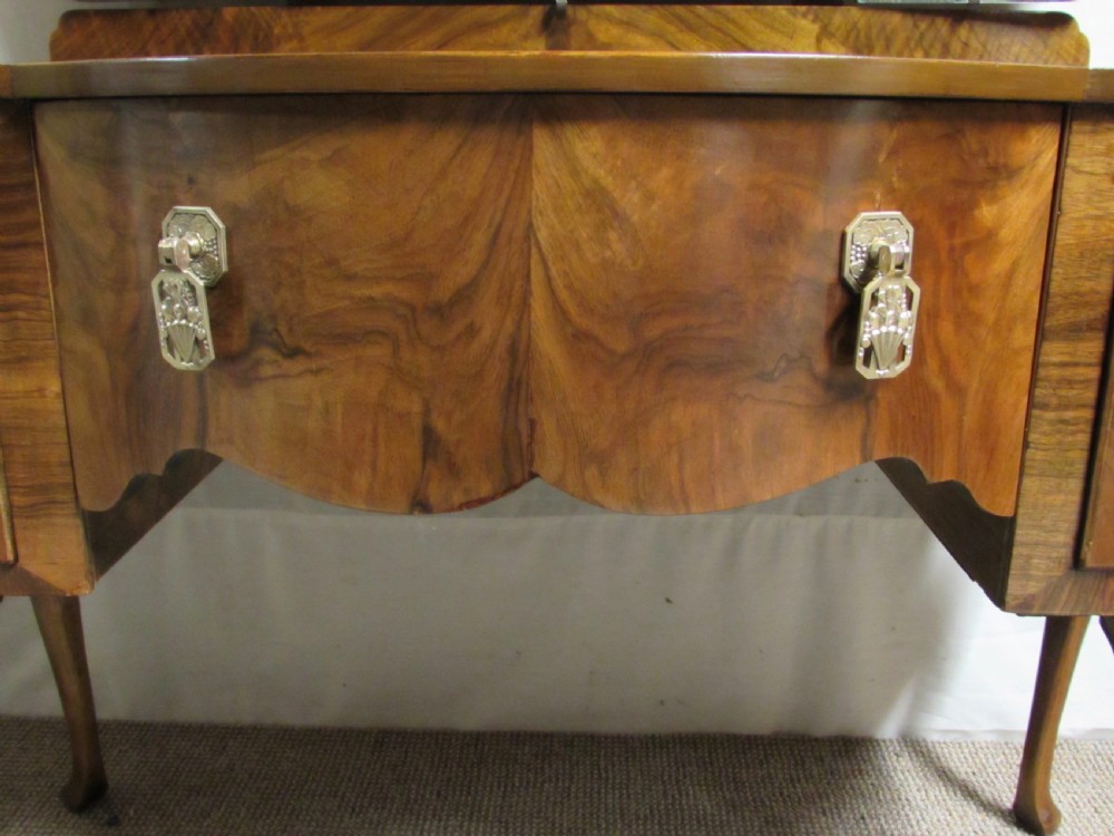 Burr Walnut Cloud Shaped Dressing Table View VI